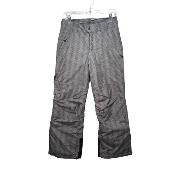 COLUMBIA snow / ski /‎ snowboarding pants Youth Size 14/16 grey plaid - Picture 1 of 10